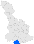 Localització de Castelldefels respecte del Baix Llobregat